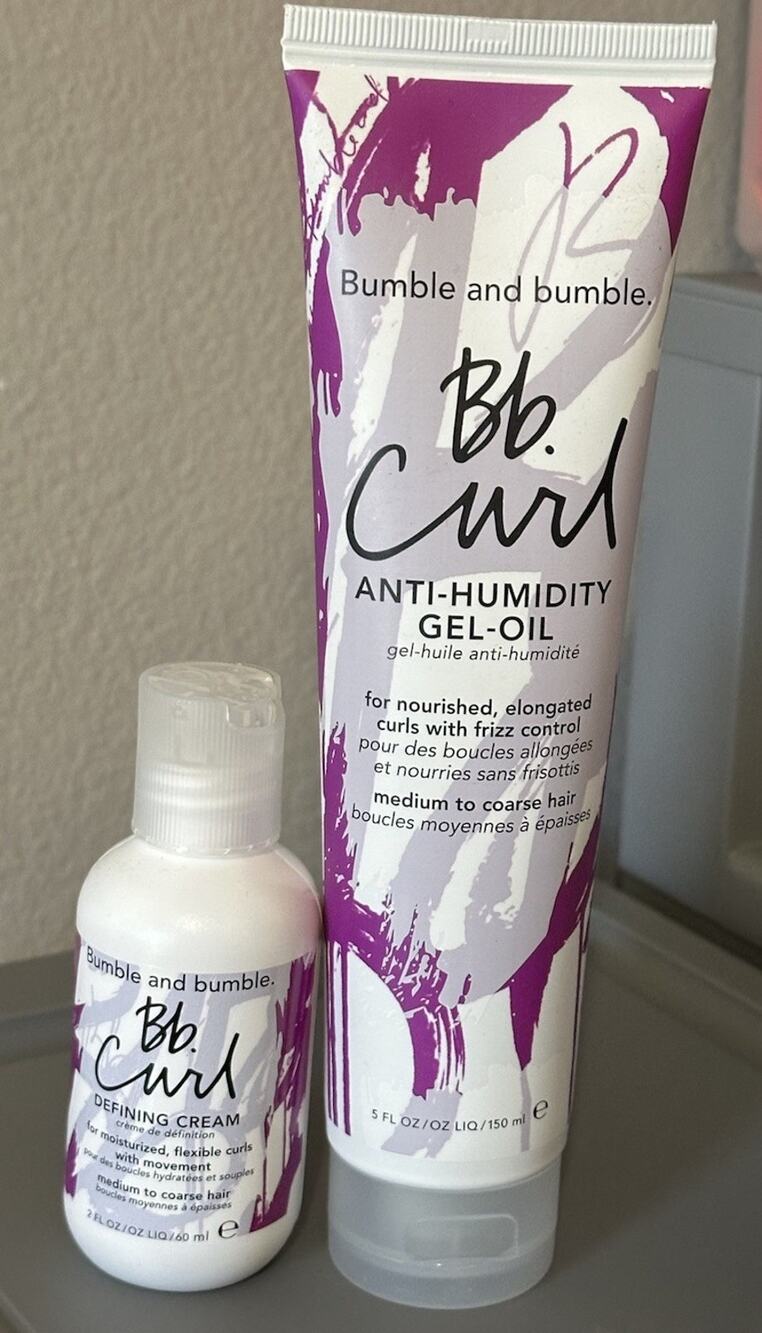 BUMBLE BB CURL ANTI-HUMIDITY Gel Oil Curl Defining Cream New Set